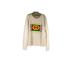 Gucci Cotton Jersey Sweatshirt Cream Size M