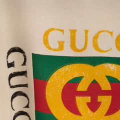 Gucci Cotton Jersey Sweatshirt Cream Size M
