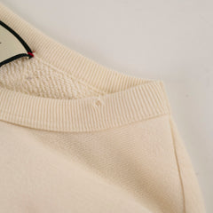 Gucci Cotton Jersey Sweatshirt Cream Size M