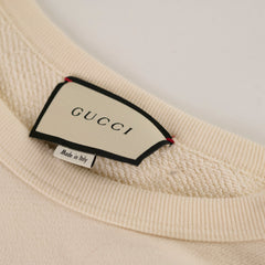 Gucci Cotton Jersey Sweatshirt Cream Size M