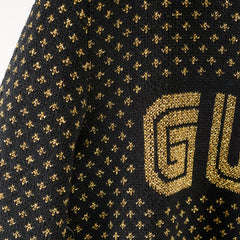Gucci 'Guccy' Knit Wool Sweater Black/Gold Size M