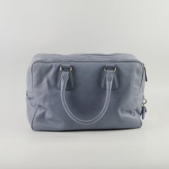 Prada Nappa Antique Bowling Bag Light Blue