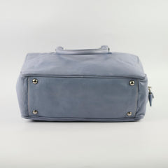 Prada Nappa Antique Bowling Bag Light Blue