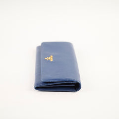Prada Woc Saffiano Wallet Blue
