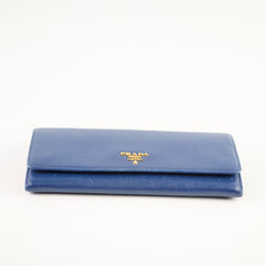 Prada Woc Saffiano Wallet Blue