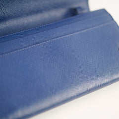Prada Woc Saffiano Wallet Blue