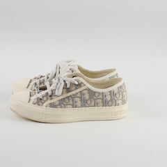 Dior Oblique Walk'n'Dior Sneakers Size 37 Grey Stone