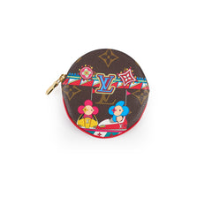 Louis Vuitton Round Coin Purse 2020 Vivienne Christmas Animation