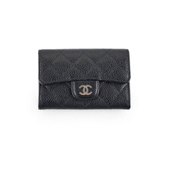 Chanel Caviar Flap Card Holder Black - 24 series