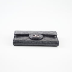 Chanel Caviar Flap Card Holder Black - 24 series