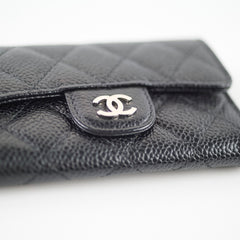Chanel Caviar Flap Card Holder Black - 24 series