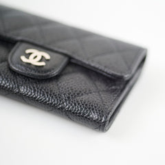 Chanel Caviar Flap Card Holder Black - 24 series