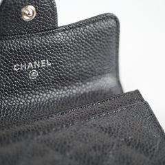 Chanel Caviar Flap Card Holder Black - 24 series