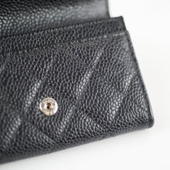 Chanel Caviar Flap Card Holder Black - 24 series