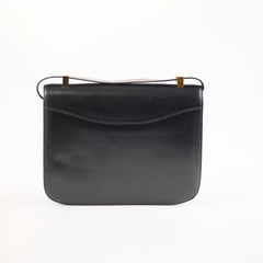 Hermes Constance 23 Box Calf Black GHW M in Circle (1983)