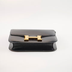 Hermes Constance 23 Box Calf Black GHW M in Circle (1983)