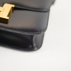 Hermes Constance 23 Box Calf Black GHW M in Circle (1983)