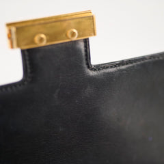 Hermes Constance 23 Box Calf Black GHW M in Circle (1983)