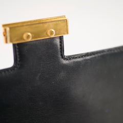 Hermes Constance 23 Box Calf Black GHW M in Circle (1983)