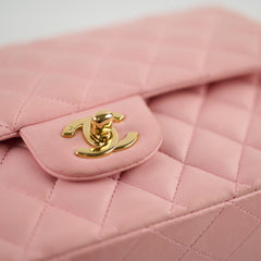 Chanel Pink Medium Classic Flap (24k Gold Plated Hardware)