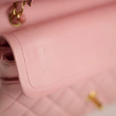 Chanel Pink Medium Classic Flap (24k Gold Plated Hardware)