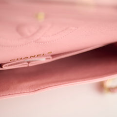 Chanel Pink Medium Classic Flap (24k Gold Plated Hardware)