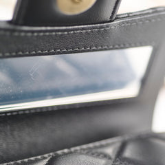 Chanel CC Top Handle Clutch With Chain Black GHW