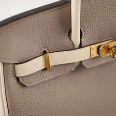 Hermes Birkin 25 Gris Asphalt/ Craie Togo RGHW HSS Special Order Z Stamp