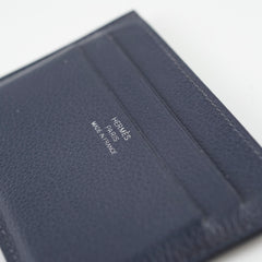 Hermes Citizen Twill Cardholder Evercolor Blue Nuit - Stamp U