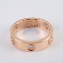 Cartier Love 3 Diamonds Ring Size 56