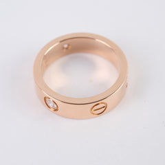 Cartier Love 3 Diamonds Ring Size 56