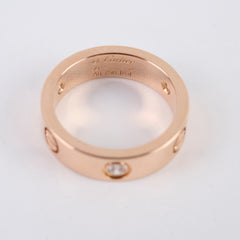Cartier Love 3 Diamonds Ring Size 56