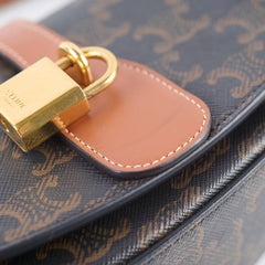 Celine Clutch on Strap Tabou Triomphe Bag Brown