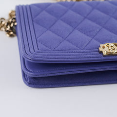 Chanel Caviar Wallet on Chain WOC Purple