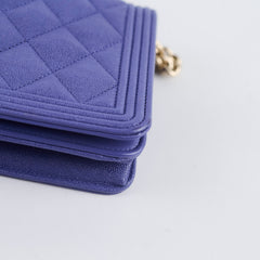 Chanel Caviar Wallet on Chain WOC Purple