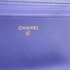 Chanel Caviar Wallet on Chain WOC Purple