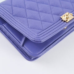 Chanel Caviar Wallet on Chain WOC Purple