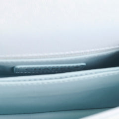 Chanel Caviar Mini Coco Handle Iridescent Light Blue Microchip