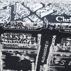 Christian Dior Book Tote Medium Black and White Plan de Paris Embroidery