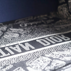 Christian Dior Book Tote Medium Black and White Plan de Paris Embroidery