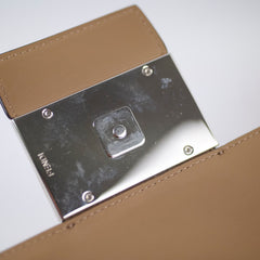 Fendi Large Zucca and Pequin Canvas Convertible Baguette Satchel