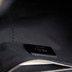 Fendi Large Zucca and Pequin Canvas Convertible Baguette Satchel