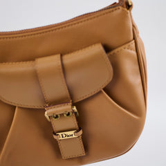 Christian Dior Croissant Shoulder Bag in Tan