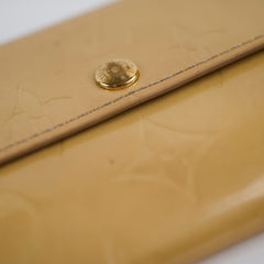 Louis Vuitton Vernis Compact Wallet Gold