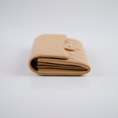Chanel Beige Long Wallet Beige