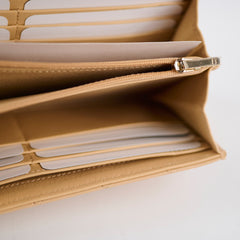 Chanel Beige Long Wallet Beige