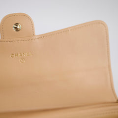 Chanel Beige Long Wallet Beige
