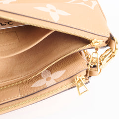 Louis Vuitton Multi Pochette Bicolour Empriente Beige