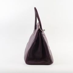 Hermes Birkin 35 Togo Raisin PHW Square P 2012