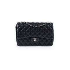 Chanel Lambskin Jumbo Classic Double Flap Black